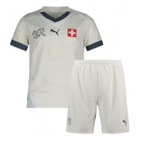 Camiseta Suiza Segunda Equipación Replica Eurocopa 2024 para niños mangas cortas (+ Pantalones cortos)